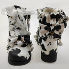 Enthusiastic Ideation - Elegant Lolita Shoes Fleeced Short Martin Boots - image 34
