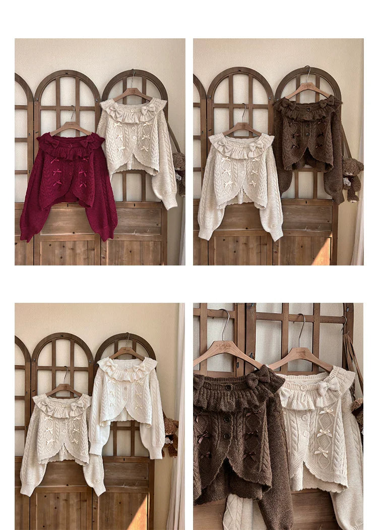 Napoleon Pastry - Sweet Lolita Cardigan, Detachable Bows - image 36