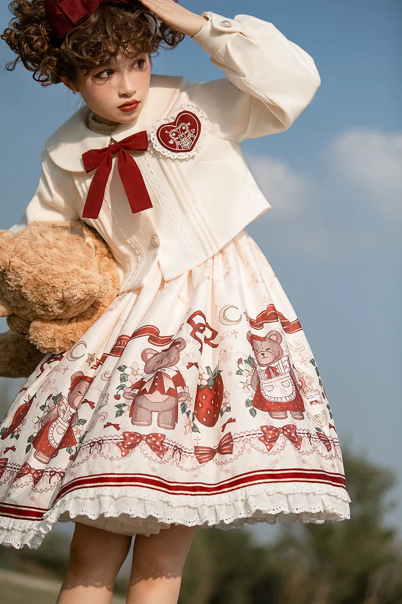 Winter Gift - Kawaii Lolita JSK and Coat Set - image 18