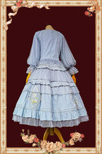 Melaleuca Lily - Embroidery Country Lolita Blouse and Skirt and Accessories - image 4