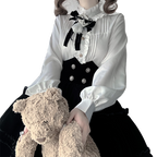 Erosion Heart F-Type - Ouji Lolita Suit Black Velvet Shorts and Skirt - image 25