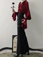 Ouji Lolita V-Line Backless Blouse & Slight Flare Pants - image 17