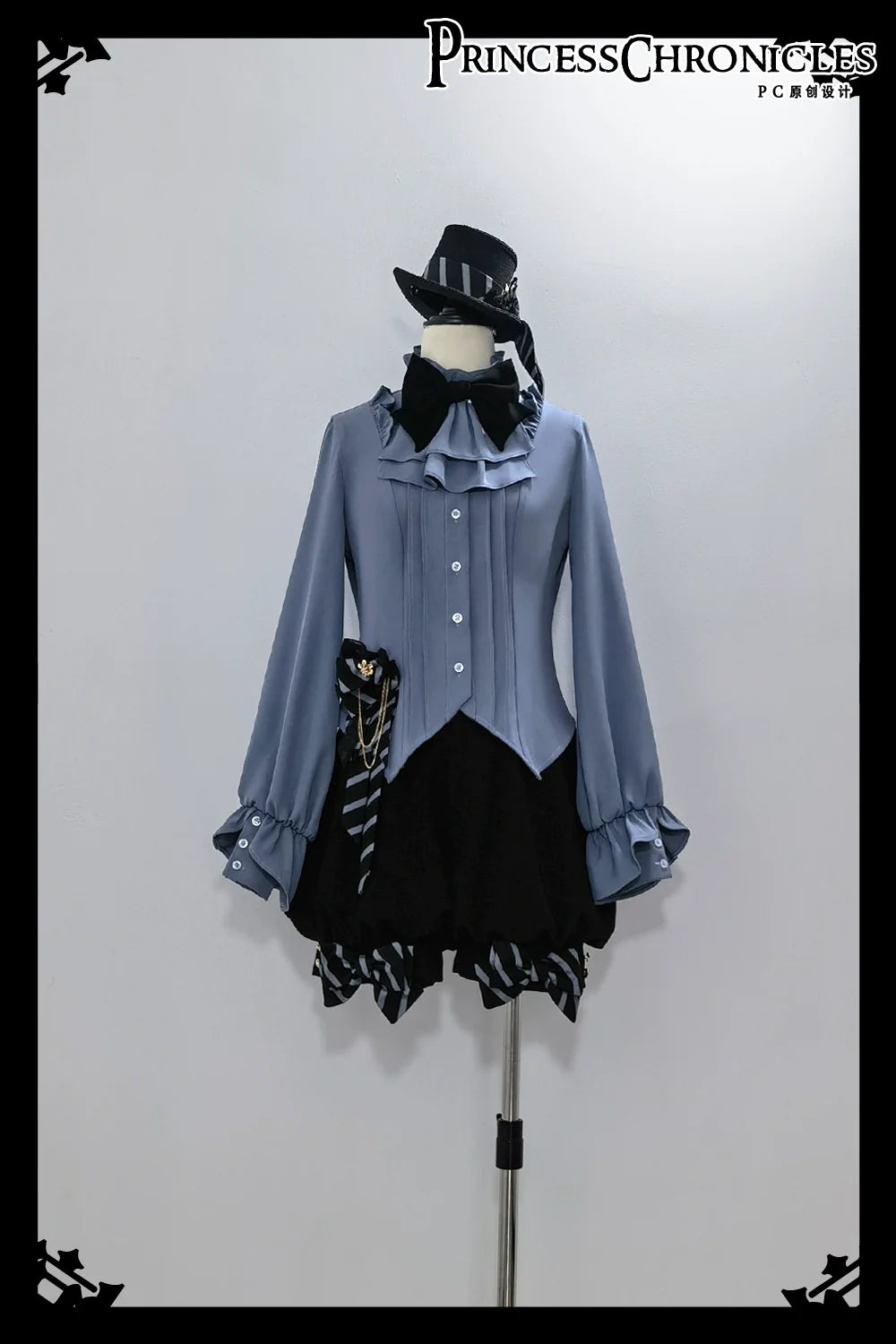 Narrative Rule - Ouji Lolita Shorts Set, Long Vest - image 24