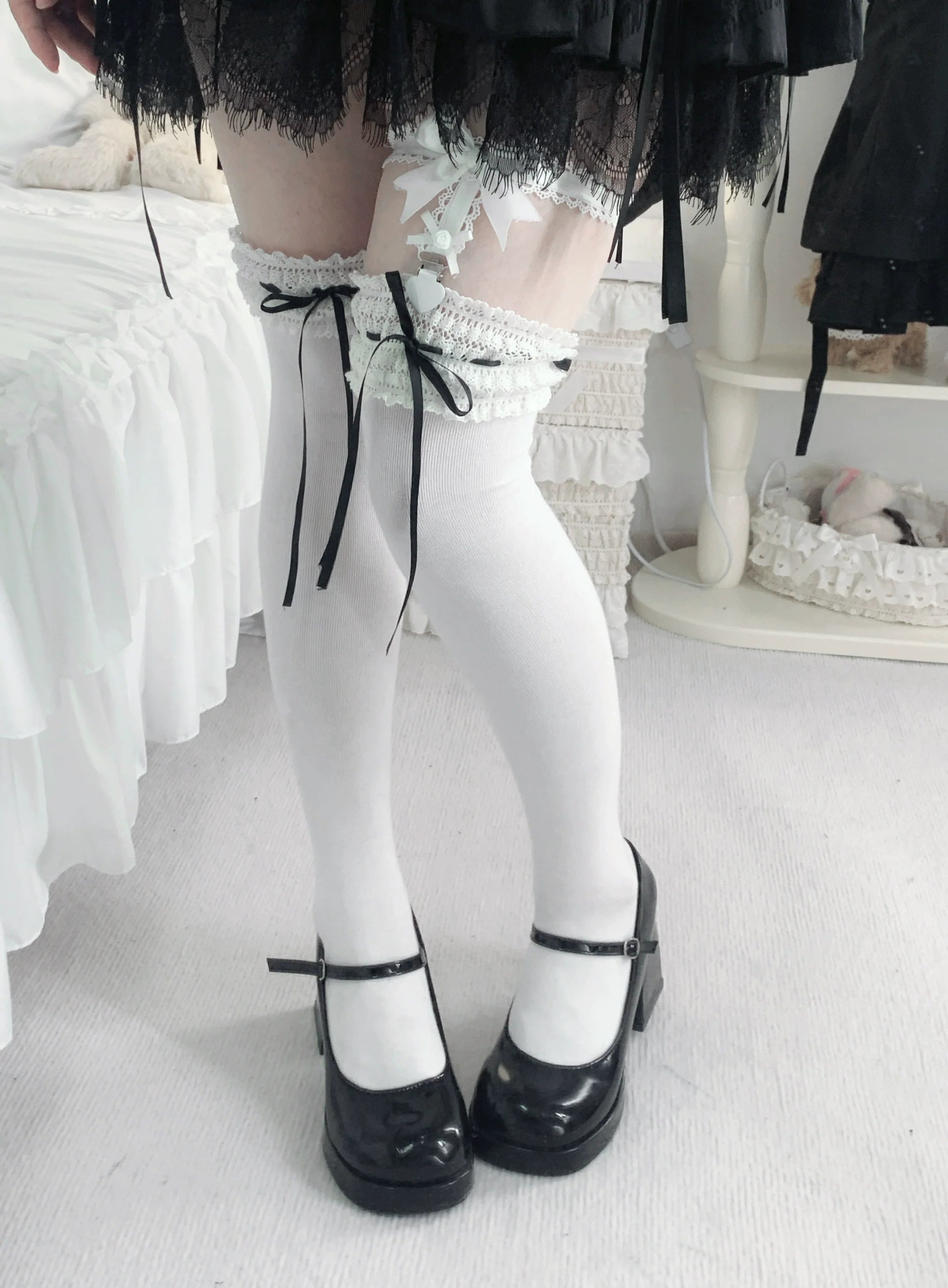 Gentle Town - Sweet Lolita Cotton Calf Socks, Ankle Socks - image 8