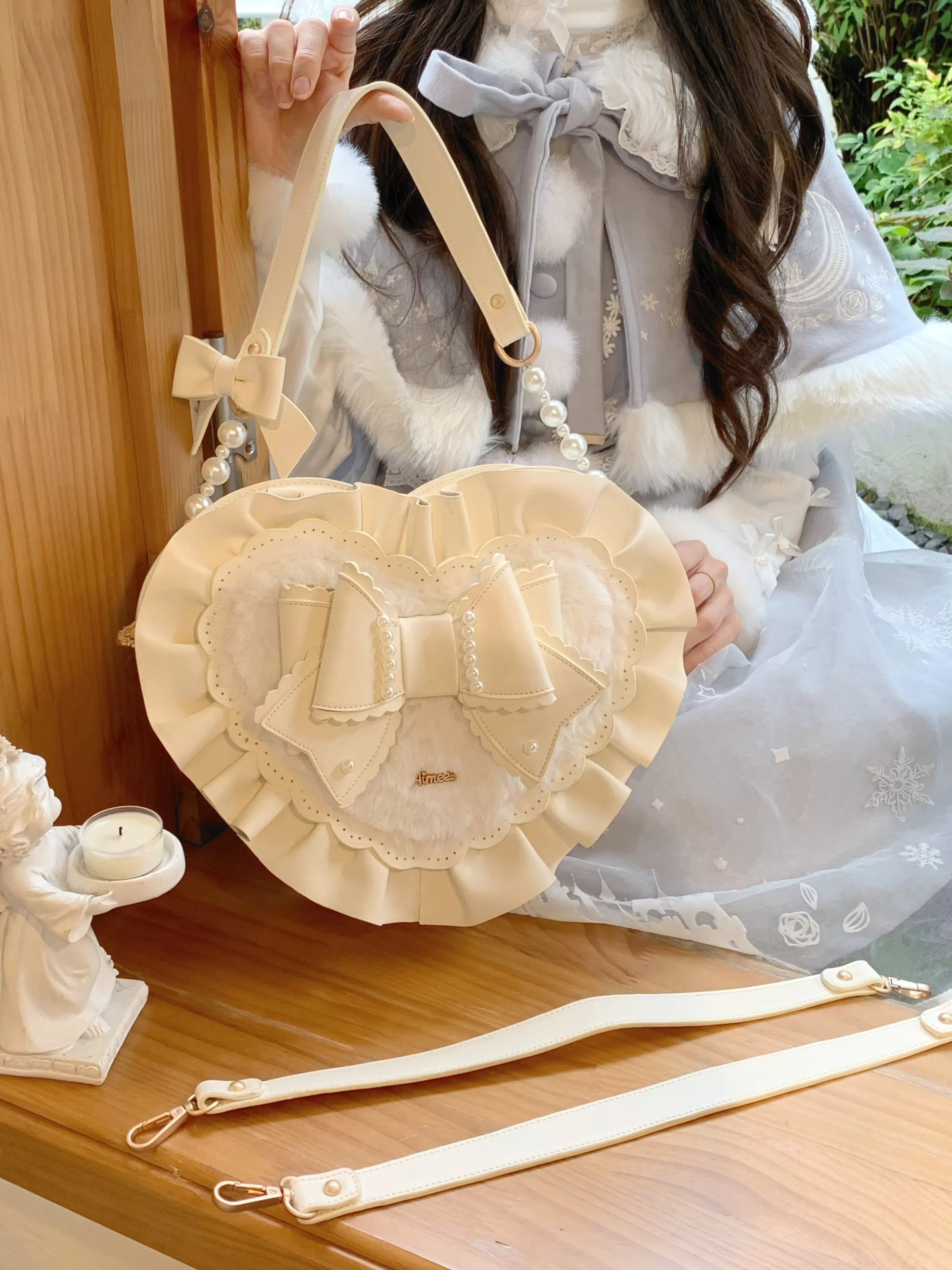 Small Gift Box - Sweet Lolita Heart Handbag, Bow Accent - image 35