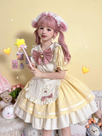 Cat Cafe - Maid Lolita OP dress with Detachable Bow and Apron - image 5