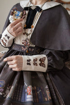 German Bookshelf - Classic Lolita OP Dress & Detachble Cape - image 20