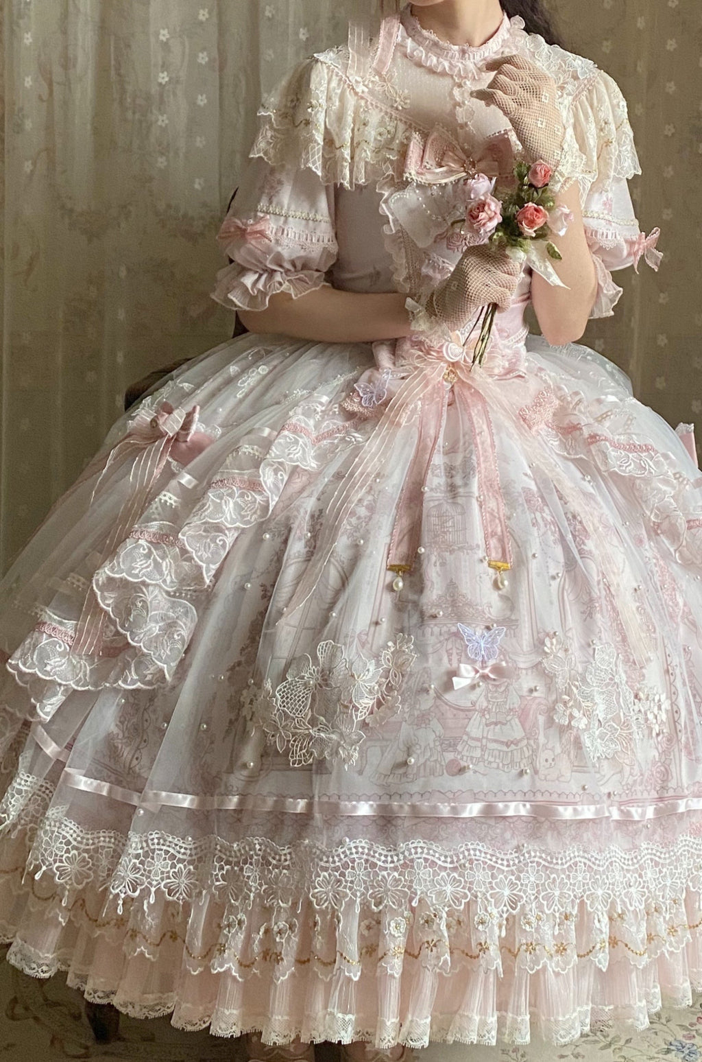 Sunset Realm Lolita Bride Gorgeous OP FS - image 19