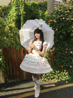 Coco Bunny - Cotton Old School Lolita OP Dress, Bunny Decoration and Accessories - image 15