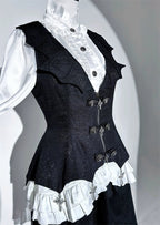 Bloodline Duke - Gothic Lolita SK Suit Spider Web Vest and Blouse - image 17