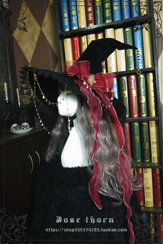 Twinkle Veil Lolita Halloween Witch Hat - image 2