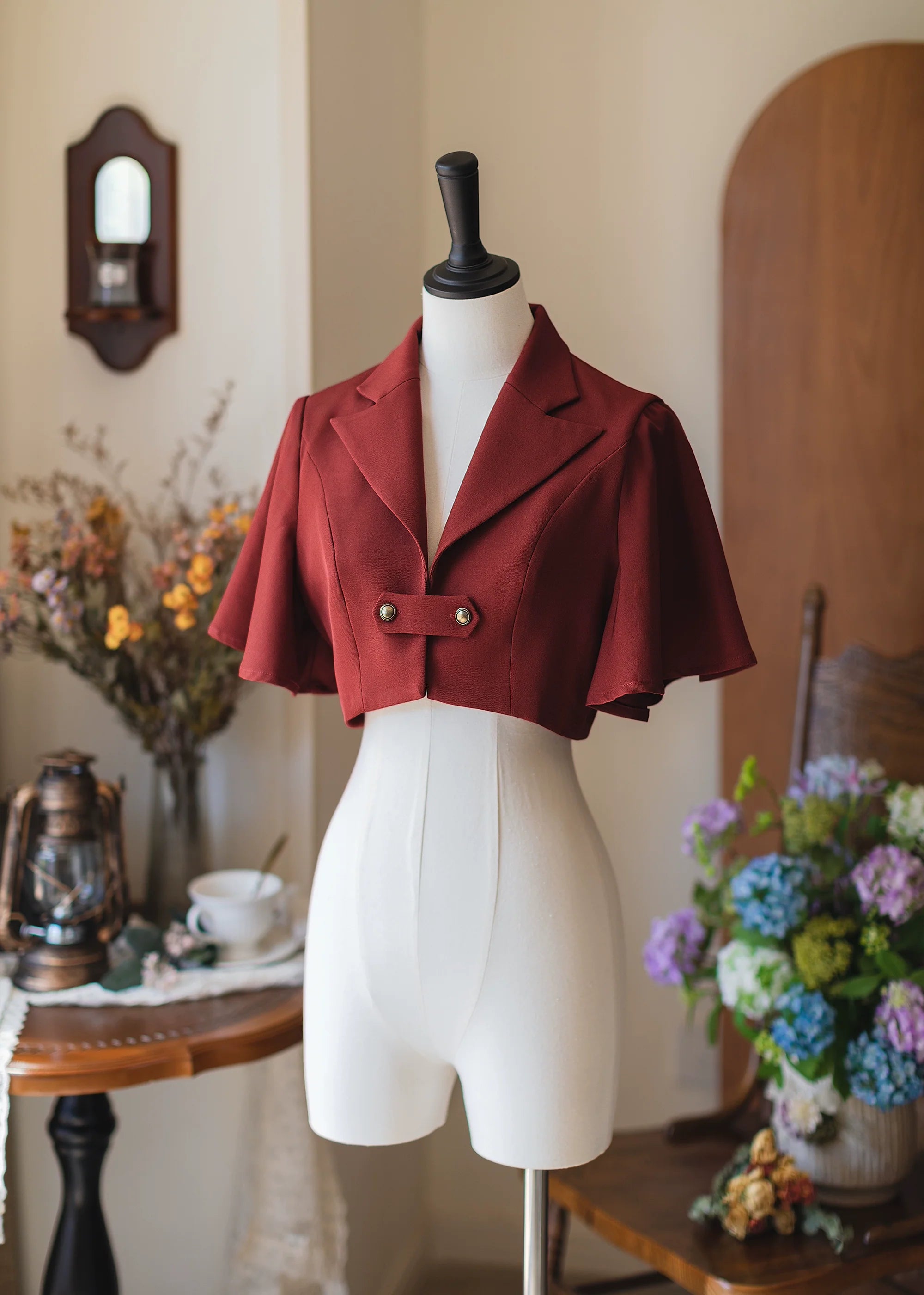 Vintage Lolita Fishbone Halter Skirt and Autumn Jacket - image 30