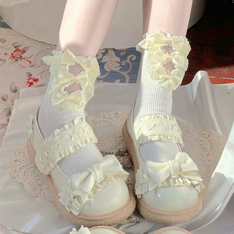 Cute Bow Candy-Colored Lolita Flat Shoes - image 29