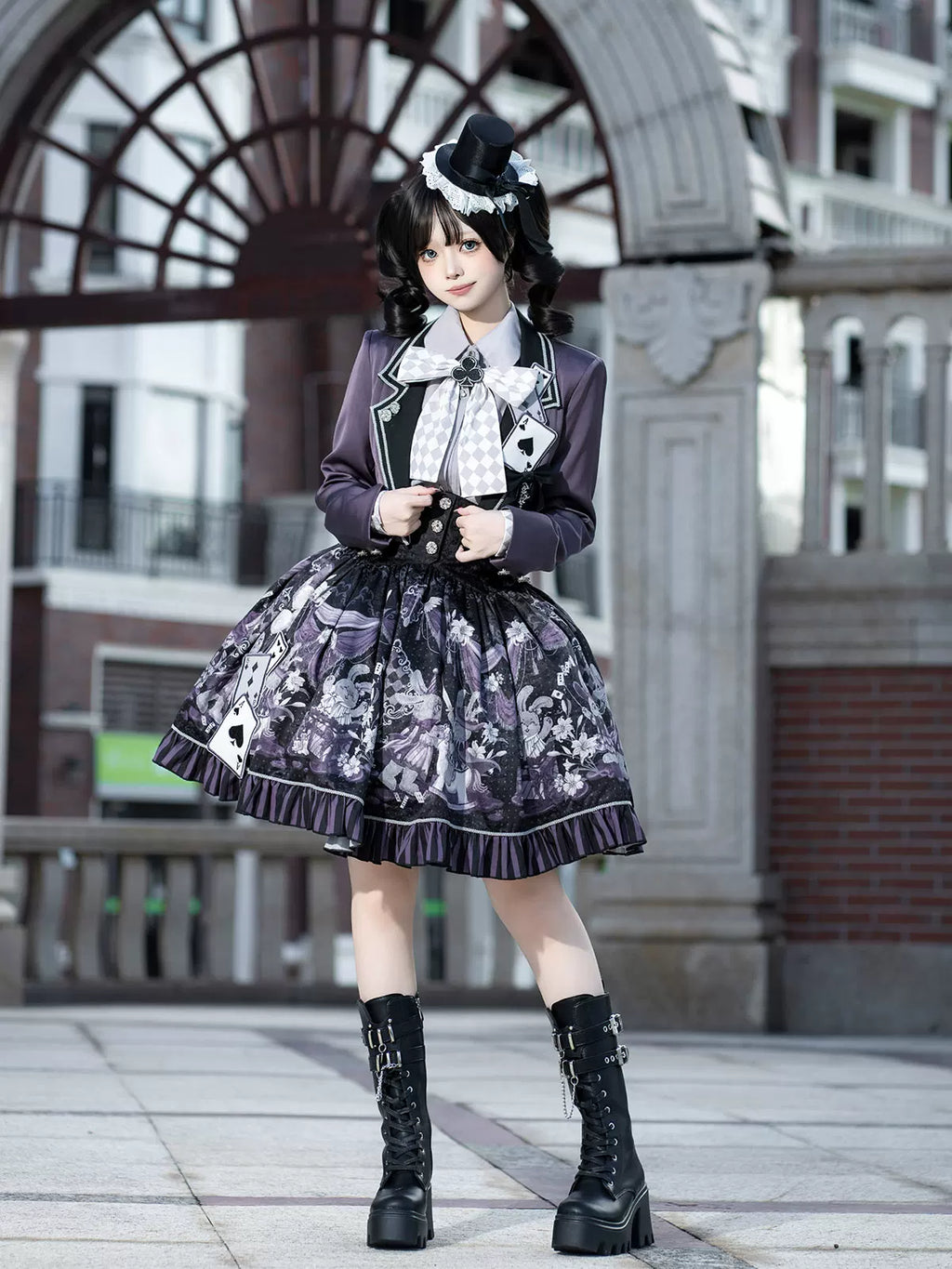 Magic Troupe - Gothic Lolita Outfit, Bunny Printed Skirt - image 5