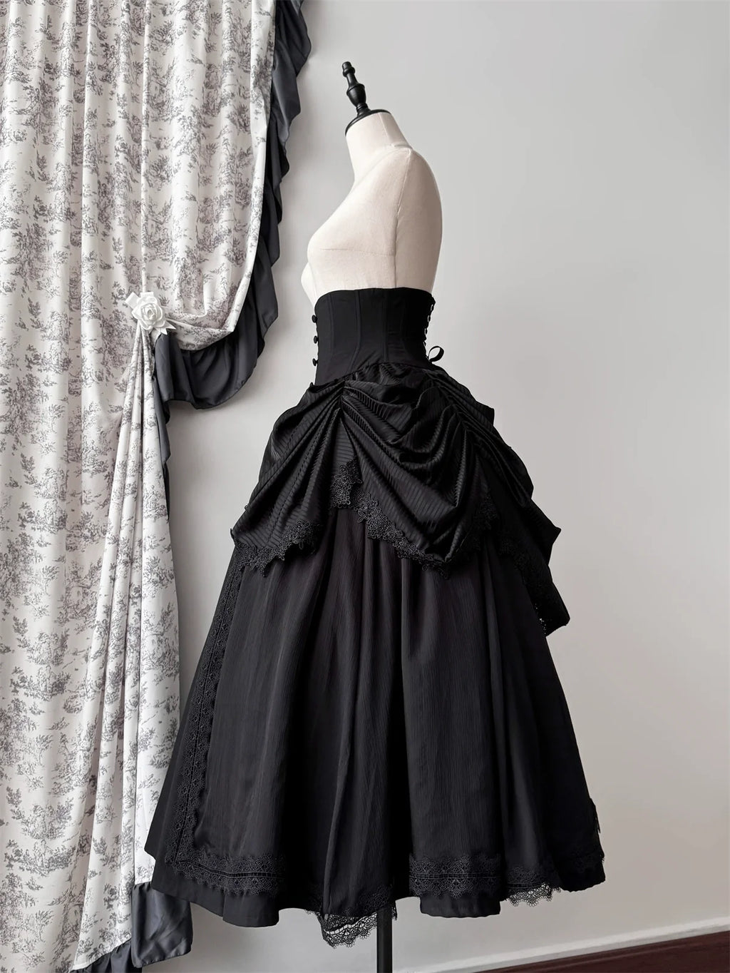 Dreaming Gothic Lolita Fishbone Long Skirt - image 3