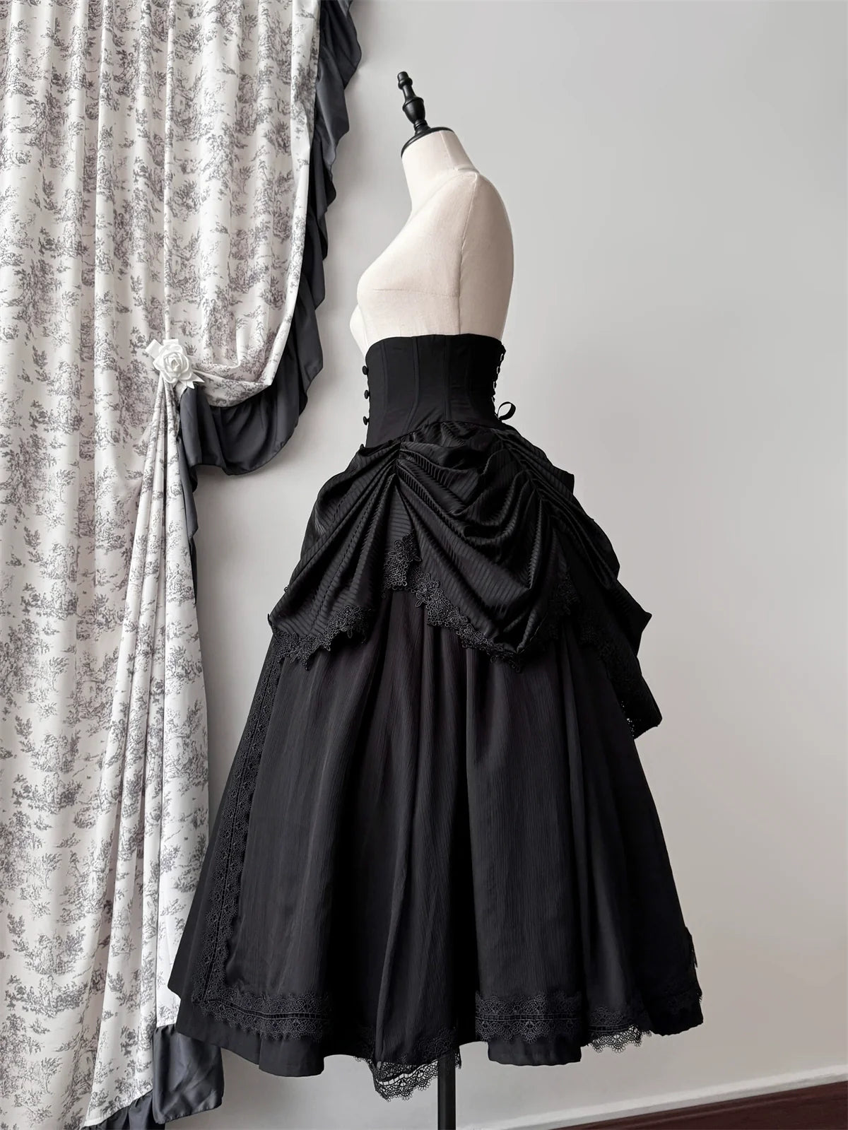 Dreaming Gothic Lolita Fishbone Long Skirt - image 3