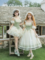 Unfailing - Classic Lolita Bow Jacquard Corset JSK Dress - image 10