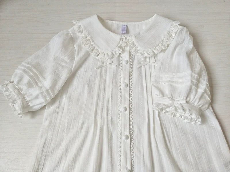Cotton Sweet Lolita Blouse, Single / Fleece Lined Version - image 6