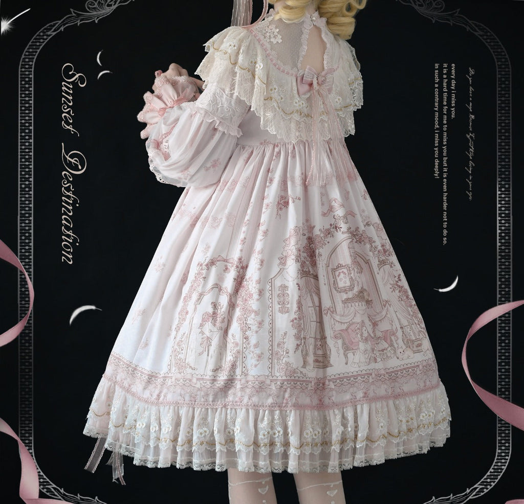 Sunset Realm Lolita Bride Gorgeous OP FS - image 31
