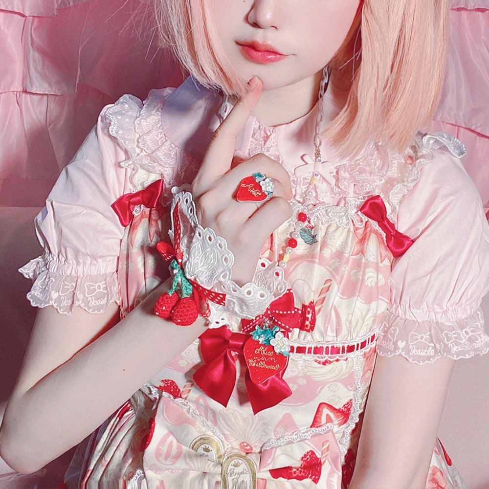 Sweet Lolita Strawberry Necklaces, Rings, Hair Clips and Brooches - image 22