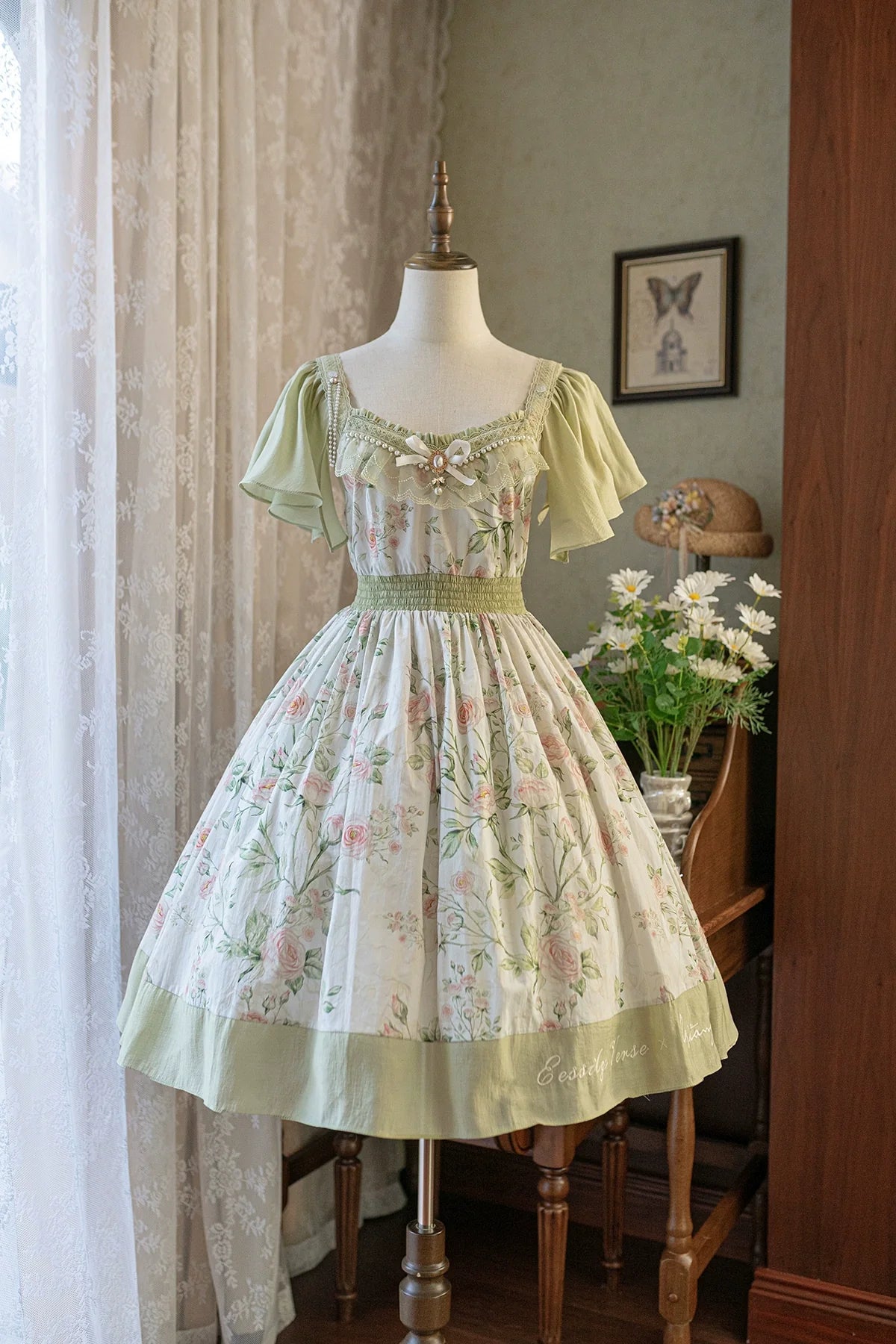 The Rose Dowry - Daily Cotton Lolita OP Dress V-neck Dress - image 20
