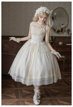 Confession Poem - Classic Lolita Corset JSK Set, Lace & Bows - image 18
