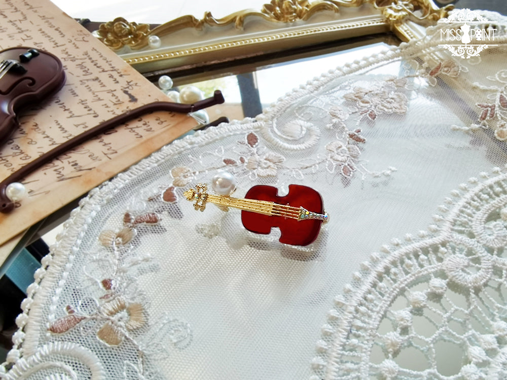 Golden Movement - Lolita Accessory Brooch Bow Tie KC - image 25
