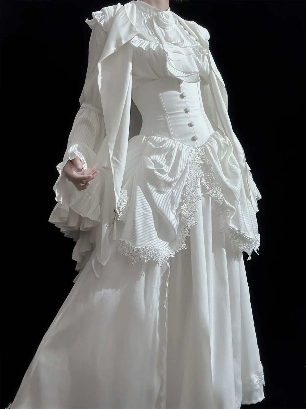 Dreaming Gothic Lolita Fishbone Long Skirt - image 24