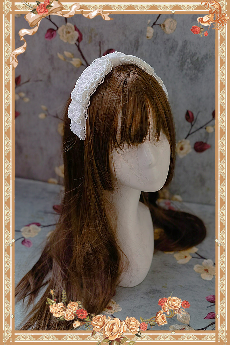 Doll-like Old-School Lolita OP Dress, Patchwork Sleeve and Accessories - image 17