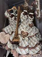 Plus Size Old-School Lolita Plaid JSK and OP Dress and Accessories - image 12