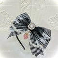 Plaid Strawberry Adjustable Bow Lolita Headband - image 4
