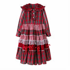 Vintage Lolita OP Dress Red Lolita Plaid Dress for Spring Summer - image 25