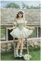 Unfailing - Classic Lolita Bow Jacquard Corset JSK Dress - image 17