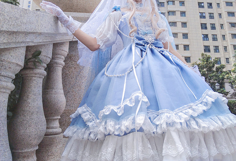 Fate Quartet Gothic Bridal Lolita JSK Dress - image 11