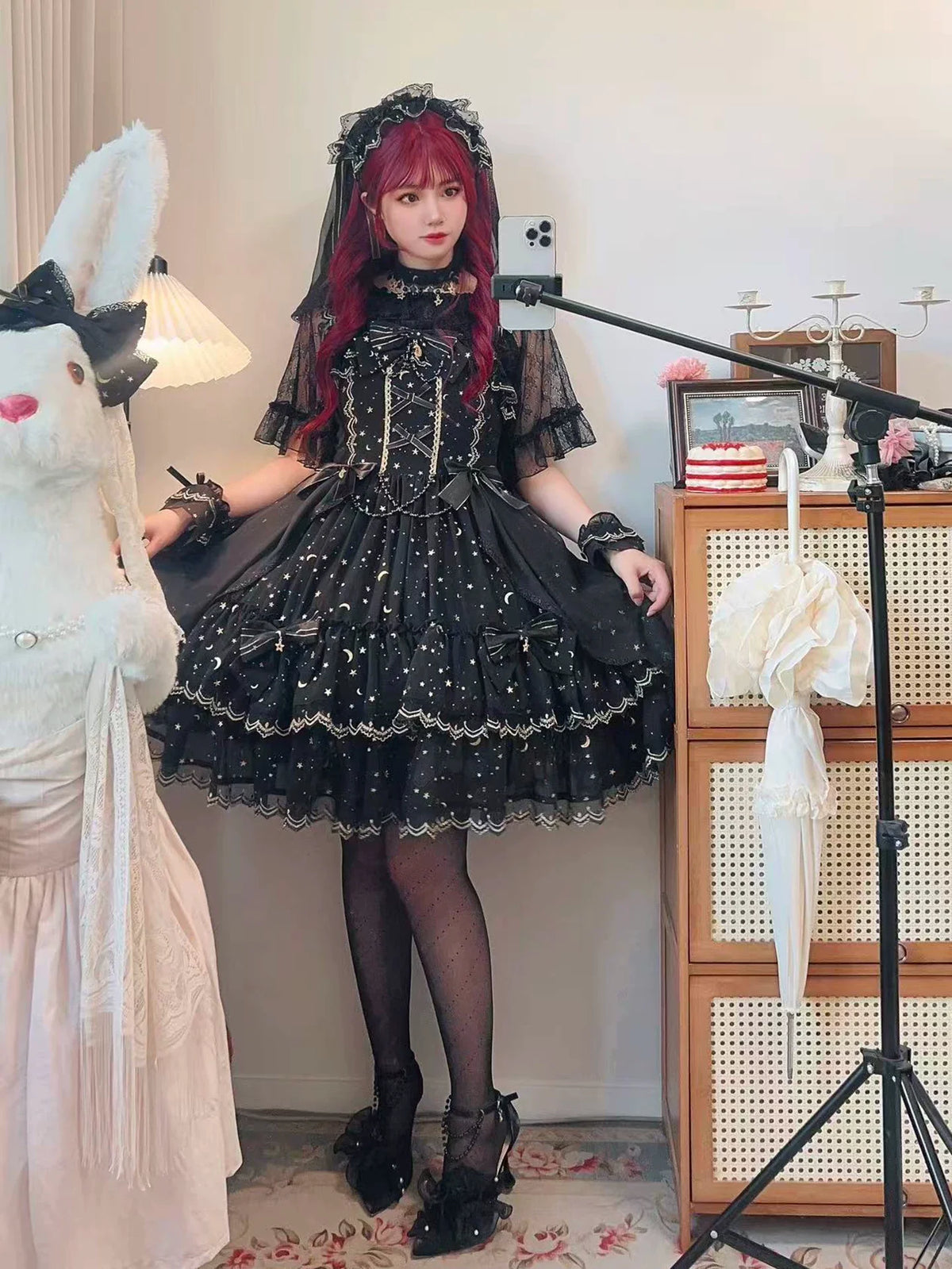 Starlight Nocturne Classic Lolita JSK and Accessories - image 2