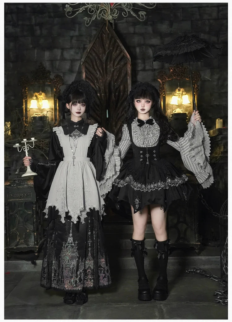 Raven's Night Song Oriental Gothic Lolita Dress Set - image 1