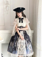 Clock Butterfly - Gothic Lolita Printed Blouse and Corset Skirt Set - image 28