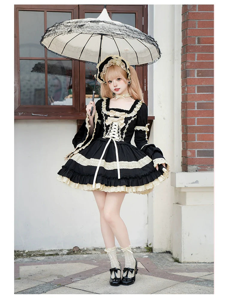 Chapter Seven - Spring Cotton Lolita OP Dress Doll-Like Dress - image 8