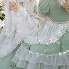 Toting Basil - Wedding Lolita Bolero, Necklace, Cuffs and Side Clip Collection - image 8