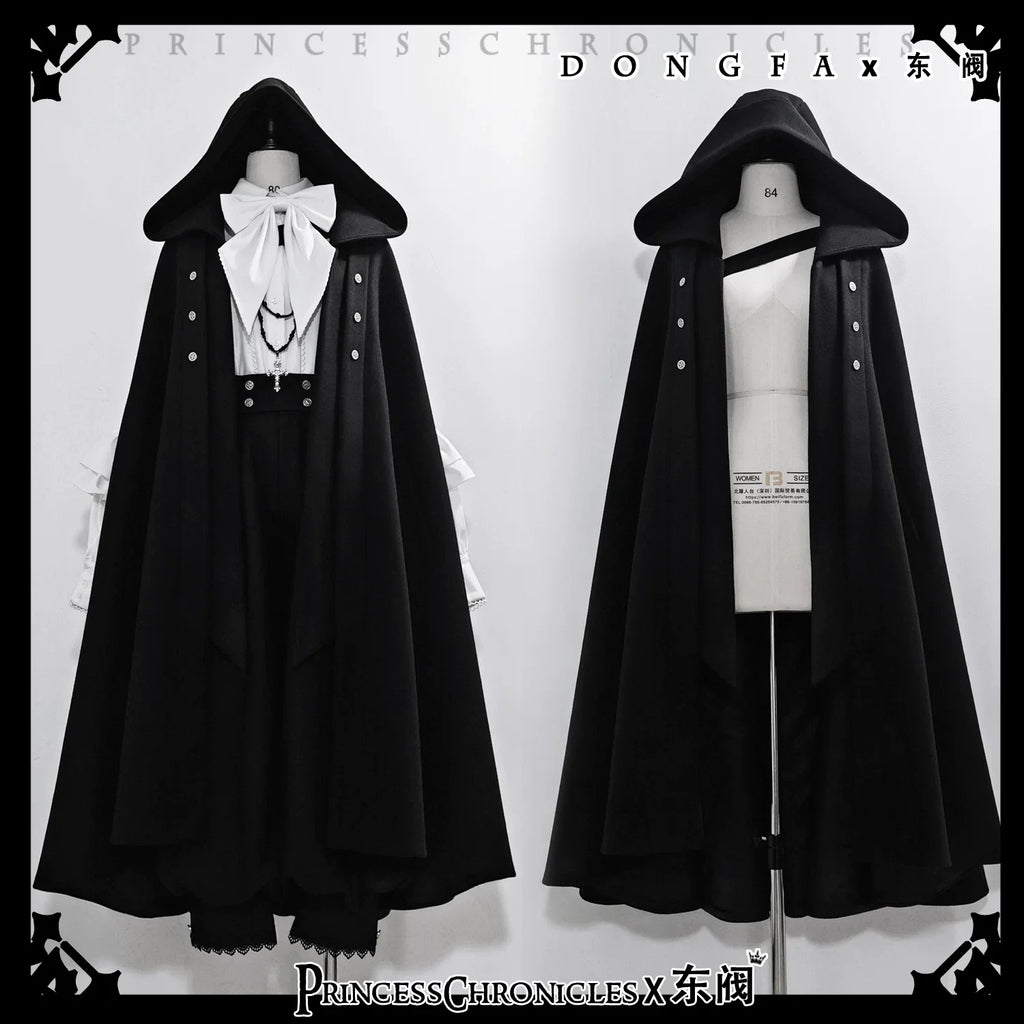 Codename 003 - Ouji Lolita Shirt and Pants Set, Hooded Cape - image 4