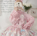 First Snow - Sweet Lolita Sweater Winter Puff Sleeve Knitting Innerwear - image 8