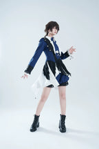 Chris' Son - Gothic Ouji Lolita Coat and Irregular Hem Dress Set - image 6