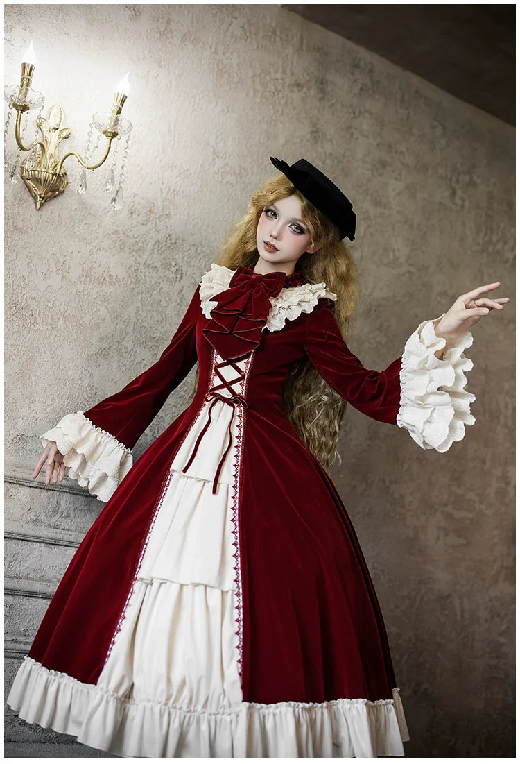 The Nutcracker - Winter Classic Lolita OP Dress, Front Opening and Accessories - image 20
