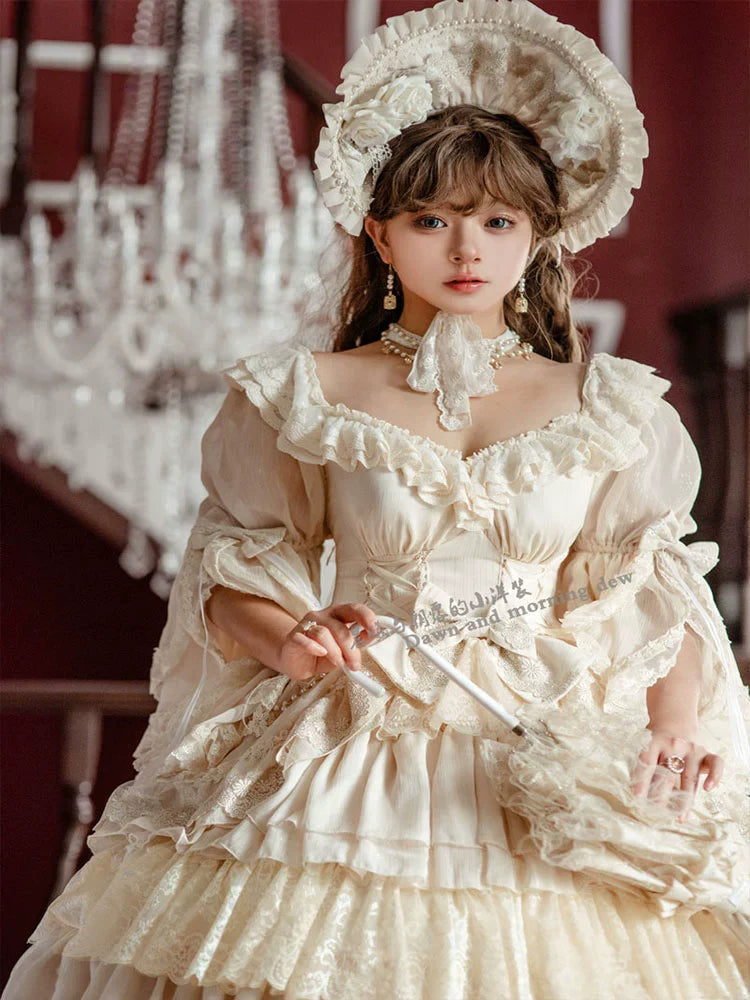 Elegant Lolita OP Dress Sunrise Elf Long Dress - image 13