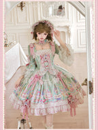 Macaron - Printed Sweet Lolita OP Dress and Old School JSK - image 10