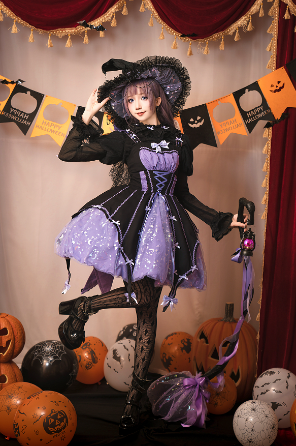 Halloween Gothic Lolita JSK Dress, Pumpkin-inspired Dress - image 20
