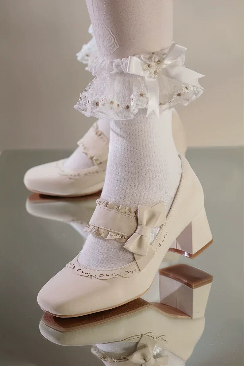 Heidi Manor - Classic Lolita Chunky Heels with Cutout Trims - image 14