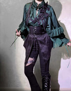 Blue Moon Bone Erosion - Gothic Lolita Waist Cincher, Bat Wing Hem - image 29