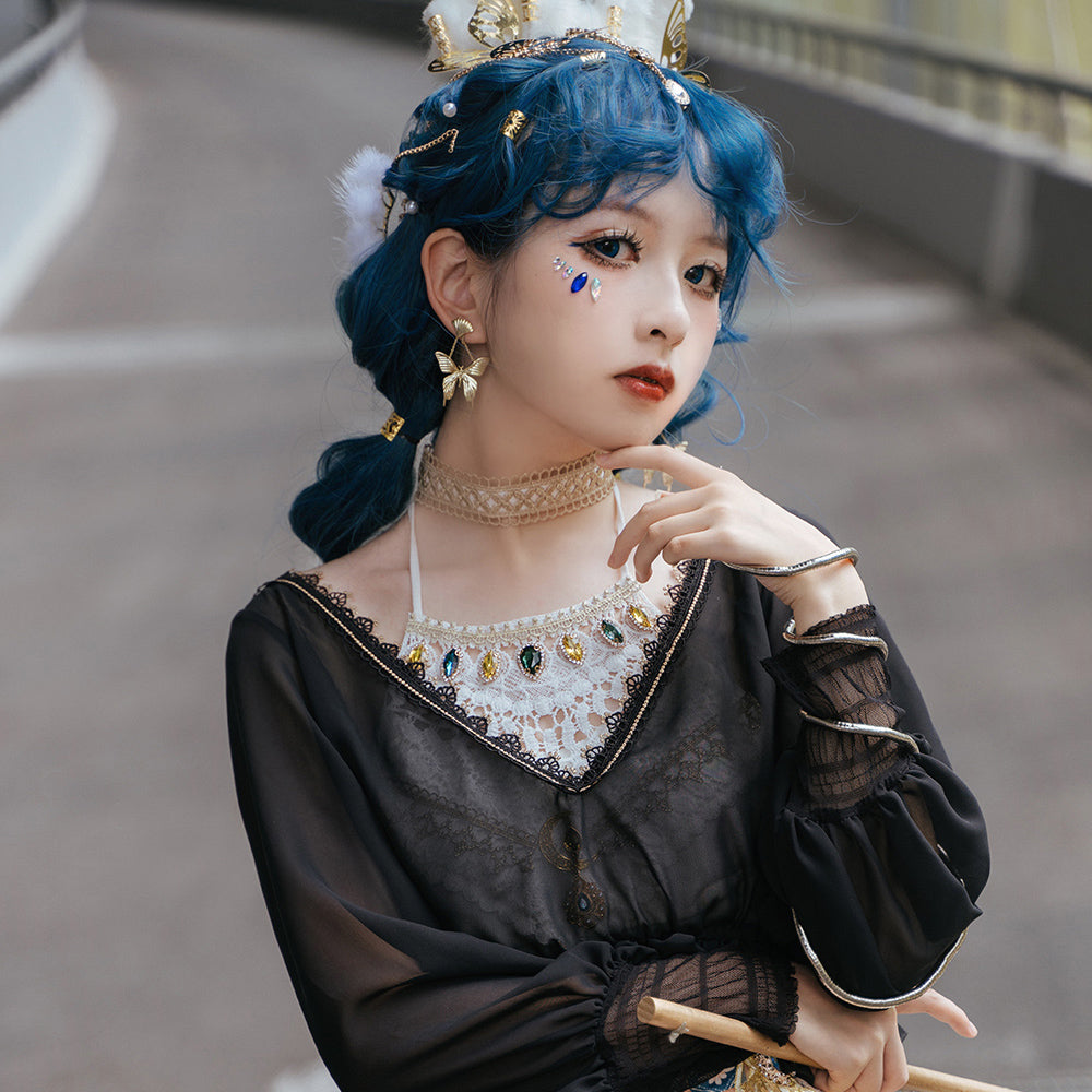 Dusk Bester - Egyptian Lolita Brooch Waistband Shawl - image 26