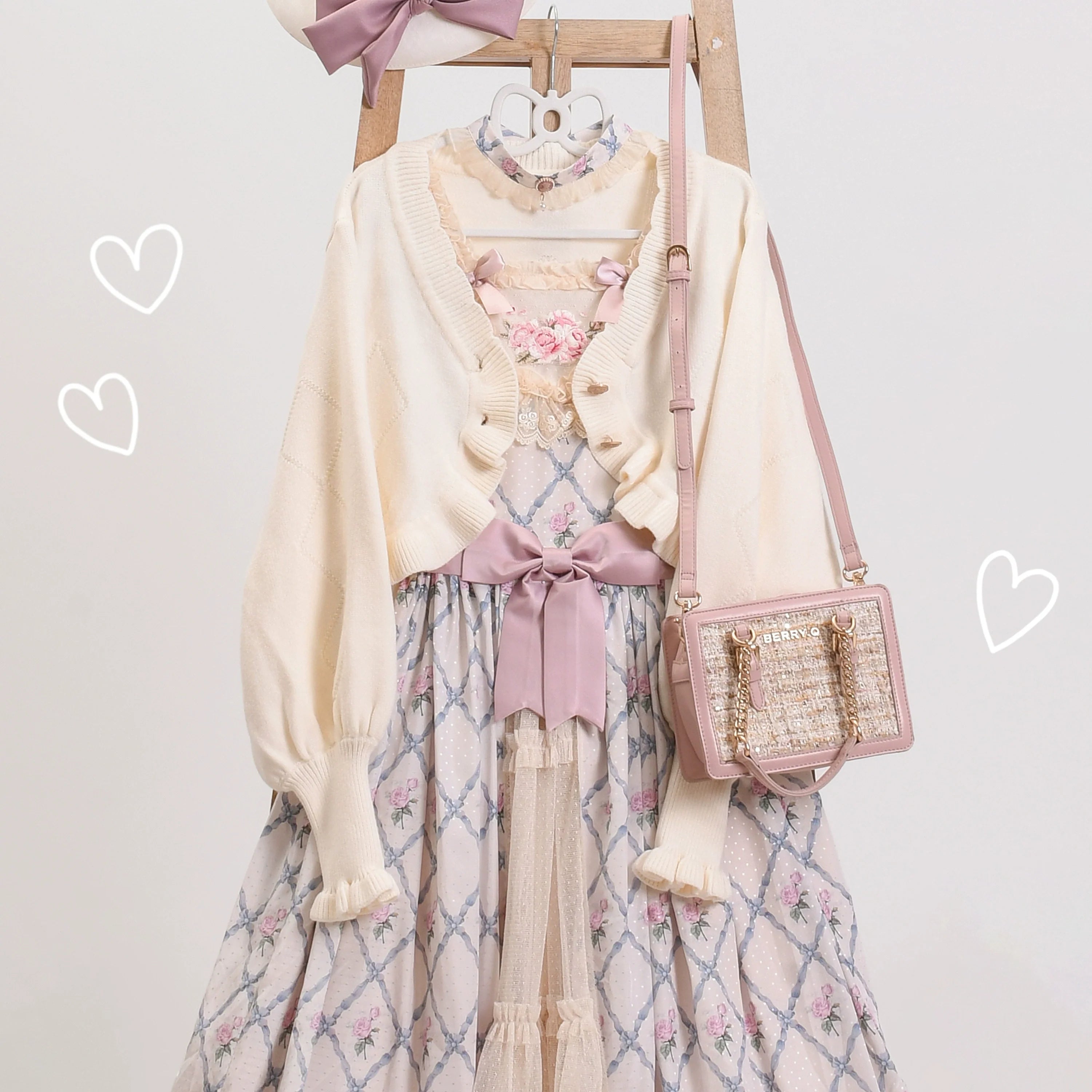 Cookie - Vintage Lolita Cardigan, Short Sweater - image 32